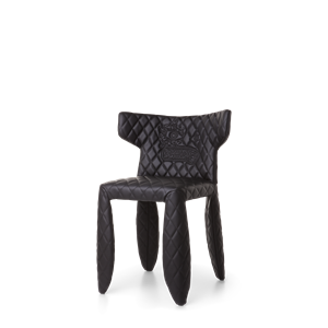 Oryginalne Czarny Krzesło do Jadalni Moooi Monster z Podłokietnikami i Haftem
