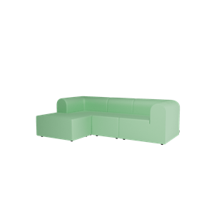 Sofa Montana Paradigm 3-osobowa z pufem po lewej stronie HE0912-Hero912