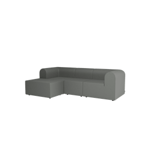 Sofa Montana Paradigm 3-osobowa z pufem, lewa R123-Remix123