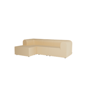 Sofa Montana Paradigm 3-osobowa z pufem, lewa S240-Steelcut240
