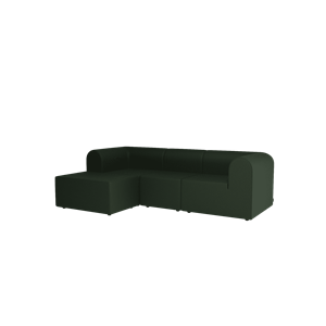 Sofa Montana Paradigm 3-osobowa z pufem, lewa S975-Steelcut975