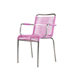 Krzesło do Jadalni Fiam Mya Spaghetti z Podłokietnikiem w Różowy