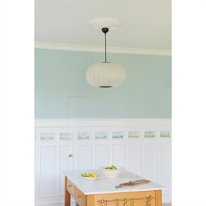 Lampa Wisząca Owalny Made By Hand na Drutach, Perłowobiały, Ø45