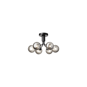 Lampa Sufitowa Nuura Apiales 6 w Satyna Czarny/ Dymu Optycznego
