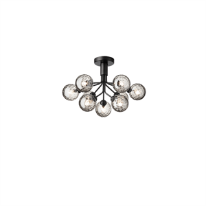 Lampa Sufitowa Nuura Apiales 9 w Satyna Czarny/ Dymu Optycznego