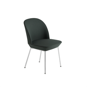 Krzesło do Jadalni Muuto Oslo Tapicerowane, Splot Diagonalny 990/ Chrom