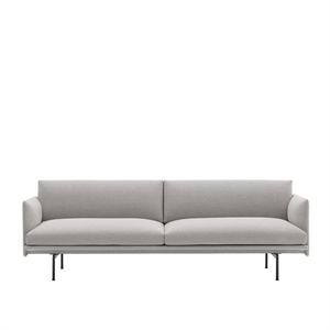 Muuto Sofa 3-osobowa Outline Clay 12/Czarny