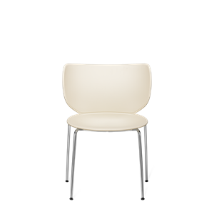Zestaw 2 Krzeseł do Jadalni Moooi Hana bez Tapicerki w Kolorze Ostrygowym Białym/ Chrom , z Możliwością Sztaplowania