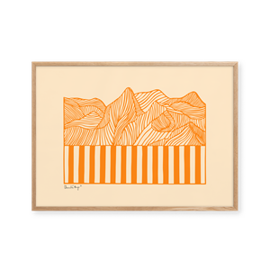 Plakat Peléton Papercut 04 Pomarańczowy 50x70