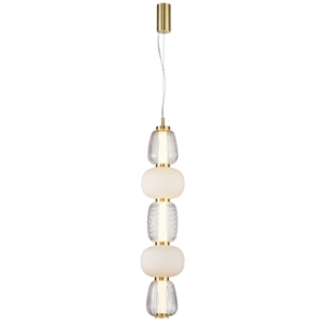 Loom Design Pearl 5 Lampa Wisząca Bursztynowy-złoto