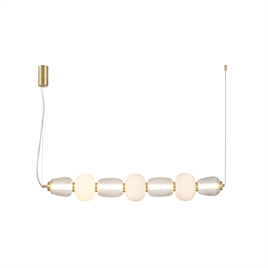 Loom Design Pearl 7 Lampa Wisząca Bursztynowy-Złoto