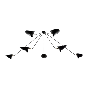 Lampa Sufitowa Serge Mouille Spider 7 Fixed Arms w Czarny