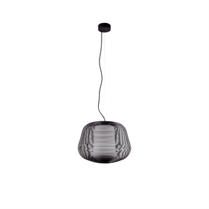Faro NARA Lampa Wisząca Zewnętrzna Matowy Czarny/ Opalizująca Biel