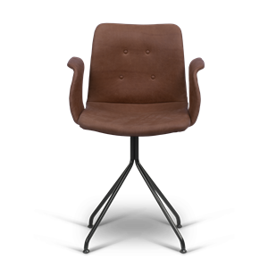 Krzesło do Jadalni Bent Hansen Primum z Podłokietnikami Czarny- Brązowy