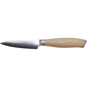 Mareld Akio Japoński Nóż do Ziół 9 cm Jasne Drewno