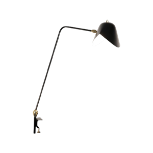 Lampa biurkowa Serge Mouille Two Rotulas Agrafée Czarny