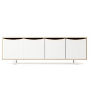 Ława Pod Telewizor Decotique Piaskowy Biały/Oak
