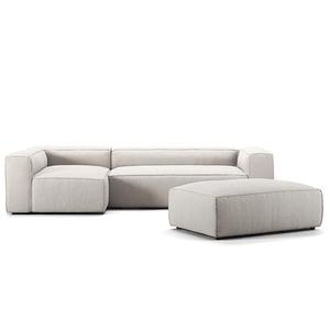 Sofa Decotique Grand 4-osobowa Divan Otwarta z Podnóżkiem Po Lewej Stronie Moonwhite
