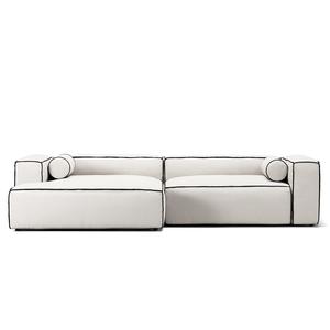 Sofa Decotique Grand Hue 3-osobowa Chaise Longue Lewa Steam/ Biały/Grafitowa Szarość