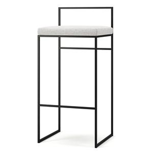 Krzesło Barowe Department z Oparciem 90 cm Czarny/Pacific White