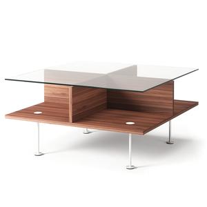 Stolik kawowy Decotique Vogue 70x70 Orzech włoski/ biały
