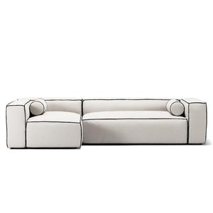 Sofa Decotique Grand Hue 4-osobowa Divan Lewa Steam/ Biały/Grafitowa Szarość