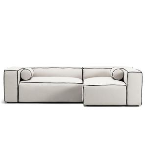 Sofa Decotique Grand Hue 3-osobowa Divan Prawa Steam/ Biały/Grafitowa Szarość