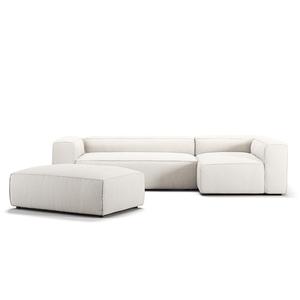 Sofa Decotique Grand 4-osobowa Divan Otwarta z Podnóżkiem Po Prawej Stronie Steam/ Biały