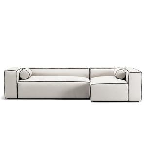 Sofa Decotique Grand Hue 4-osobowa Divan Prawa Steam/ Biały/Grafitowa Szarość