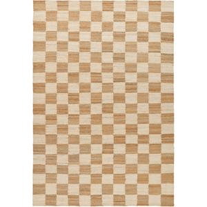 Dywan szachowy Decotique 180x270 Złamana biel/naturalna juta
