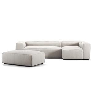 Sofa Decotique Grand 4-osobowa Divan Otwarta z Podnóżkiem Po Prawej Moonwhite