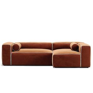 Sofa Decotique Grand Hue 3-osobowa Divan Prawa Moonwhite/ Miedziany