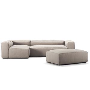 Sofa Decotique Grand 4-osobowa Divan Otwarta z Podnóżkiem Po Lewej Stronie Sandshell/ Beżowy