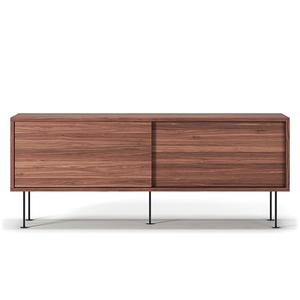 Ława Pod Telewizor Decotique Vogue z Nogami 136 Orzech Włoski/ Czarny