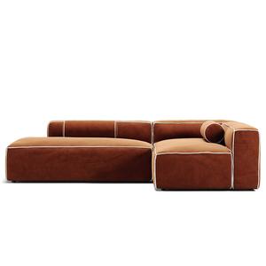 Sofa wypoczynkowa Decotique Grand Hue 3-osobowa, otwarta, lewa, księżycowobiała/ Miedziany