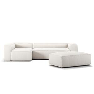 Sofa Decotique Grand 4-osobowa Divan Otwarta z Podnóżkiem Po Lewej Stronie Steam/ Biały