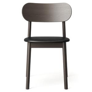 Krzesło do jadalni Decotique Elephant Dark Oak/ Czarny skóra