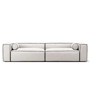 Sofa Decotique Grand Hue 4-osobowa Steam/ Biały/Grafitowa Szarość