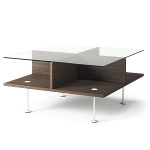 Stolik Kawowy Decotique Vogue 70x70 Dąb Ciemny/biały