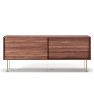 Ława Pod Telewizor Decotique Vogue z Nogami 136 Orzech Włoski/ Mosiężny