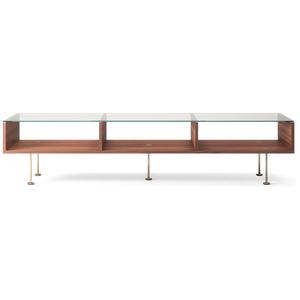 Stolik Kawowy Decotique Vogue 45x165 Orzech Włoski/ Mosiężny