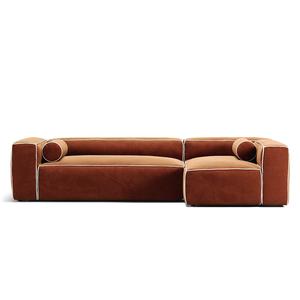 Sofa Decotique Grand Hue 4-osobowa Divan Prawa Moonwhite/ Miedziany