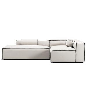 Sofa Wypoczynkowa Decotique Grand Hue 3-osobowa, Otwarta, Lewa, Parowa/ Biały/grafitowo-szara