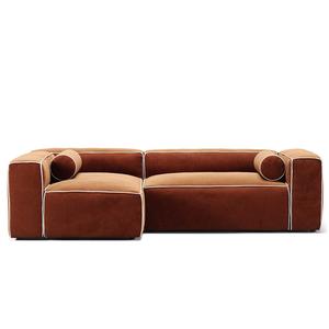 Sofa Decotique Grand Hue 3-osobowa Divan Lewa Moonwhite/ Miedziany