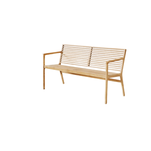 Ławka Ogrodowa Sibast Furniture RIB 3-osobowa z Drewna Tekowego