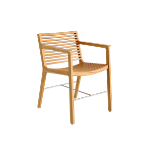 Fotel Ogrodowy Sibast Furniture RIB z Podłokietnikami Teak