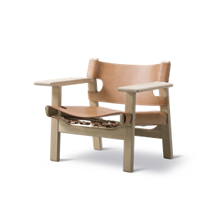 Fredericia Furniture Krzesło Hiszpańskie Dąb mydlony/Naturalna Skóra Siodłowa
