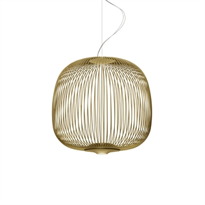 Lampa Wisząca Foscarini Spokes 2 Midi z Diodami LED w Kolorze Złotym