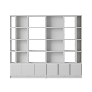 Muuto Stacked Office Shelving Konfiguracja 1 Szary