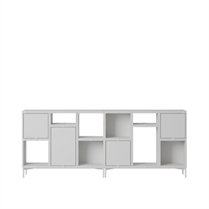 Muuto Stacked Office Shelving Konfiguracja 3 Szary